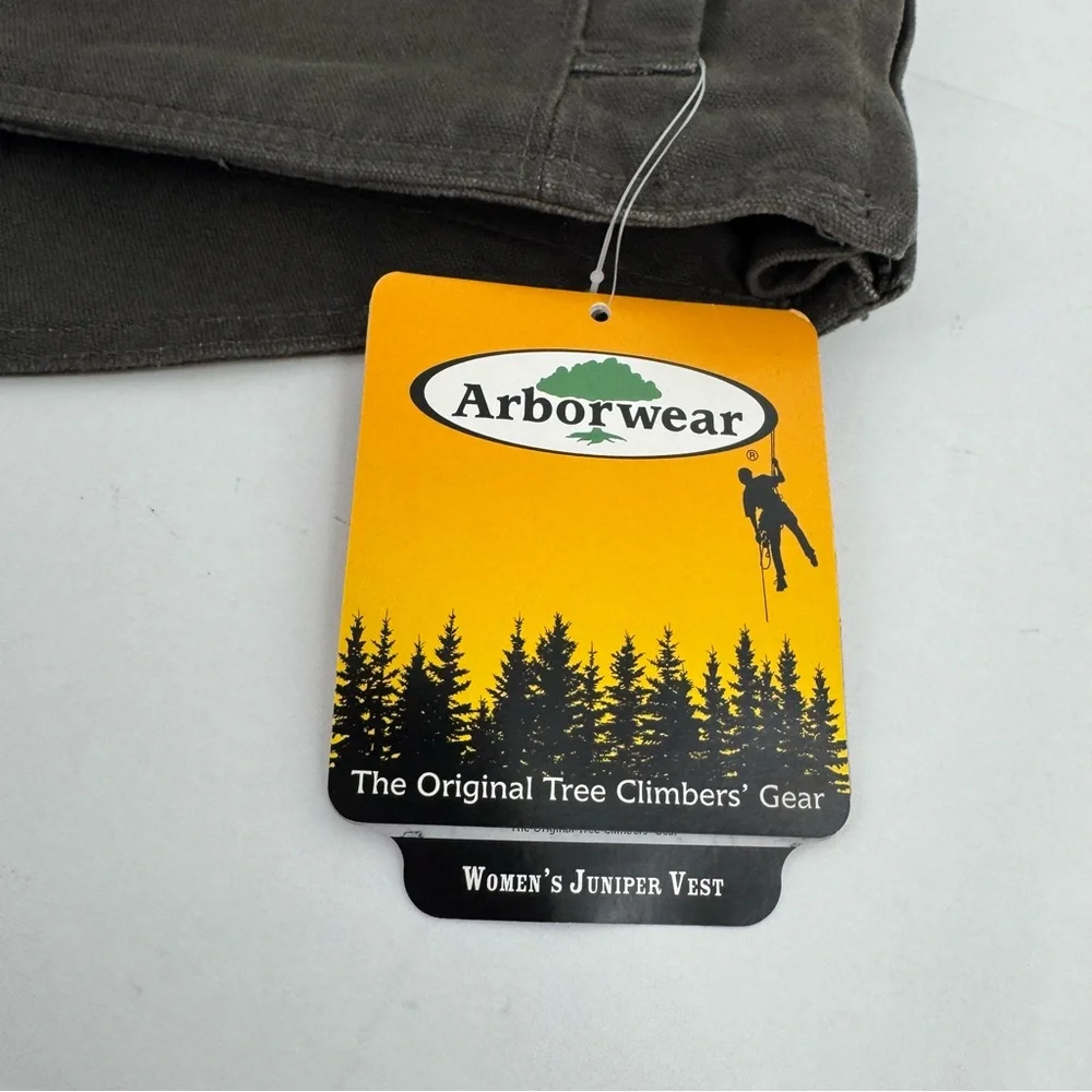 NWT Arborwear Juniper Vest Women’s S Moss Fleece Outdoor Hiking Mock Neck